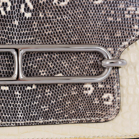 Hermès Roulis Mini Ombre Vanille Lazard Natura Alligator Missi Mat Palladium Hardware