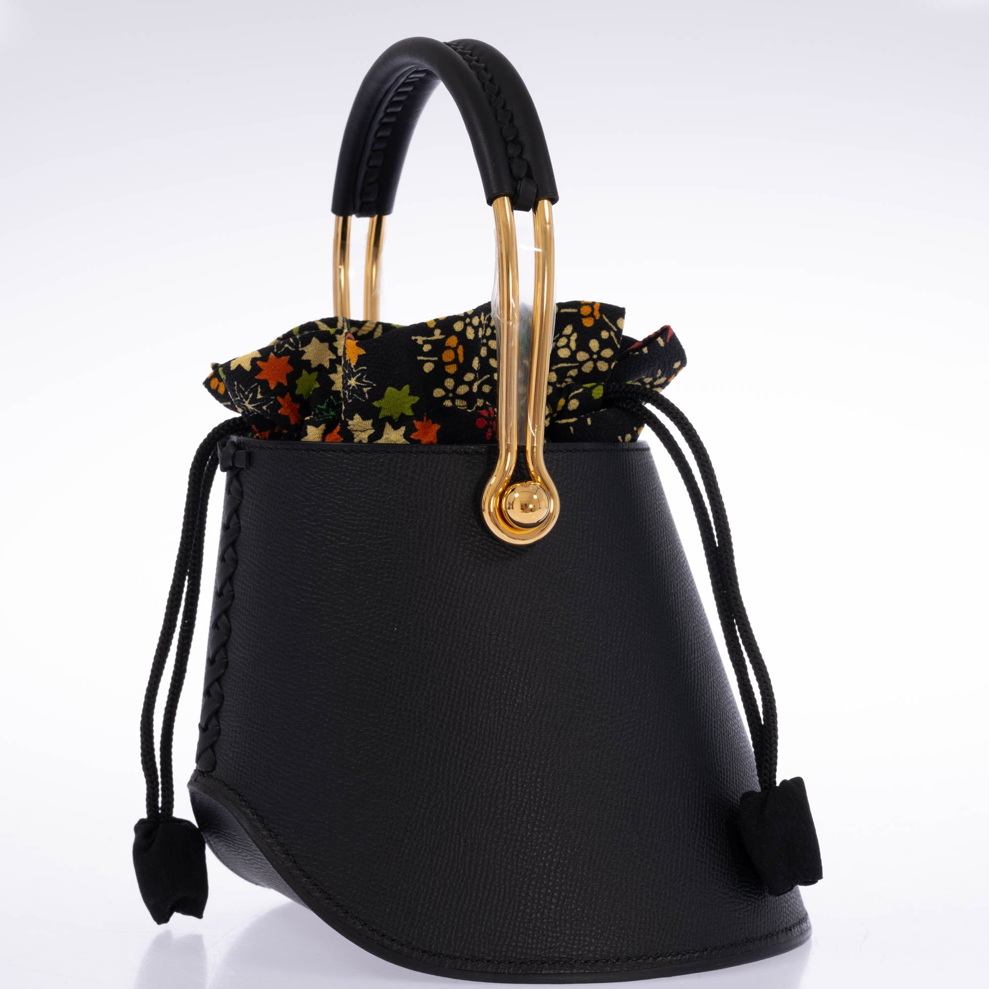 Hermès Sabot Noir Epsom Gold Hardware