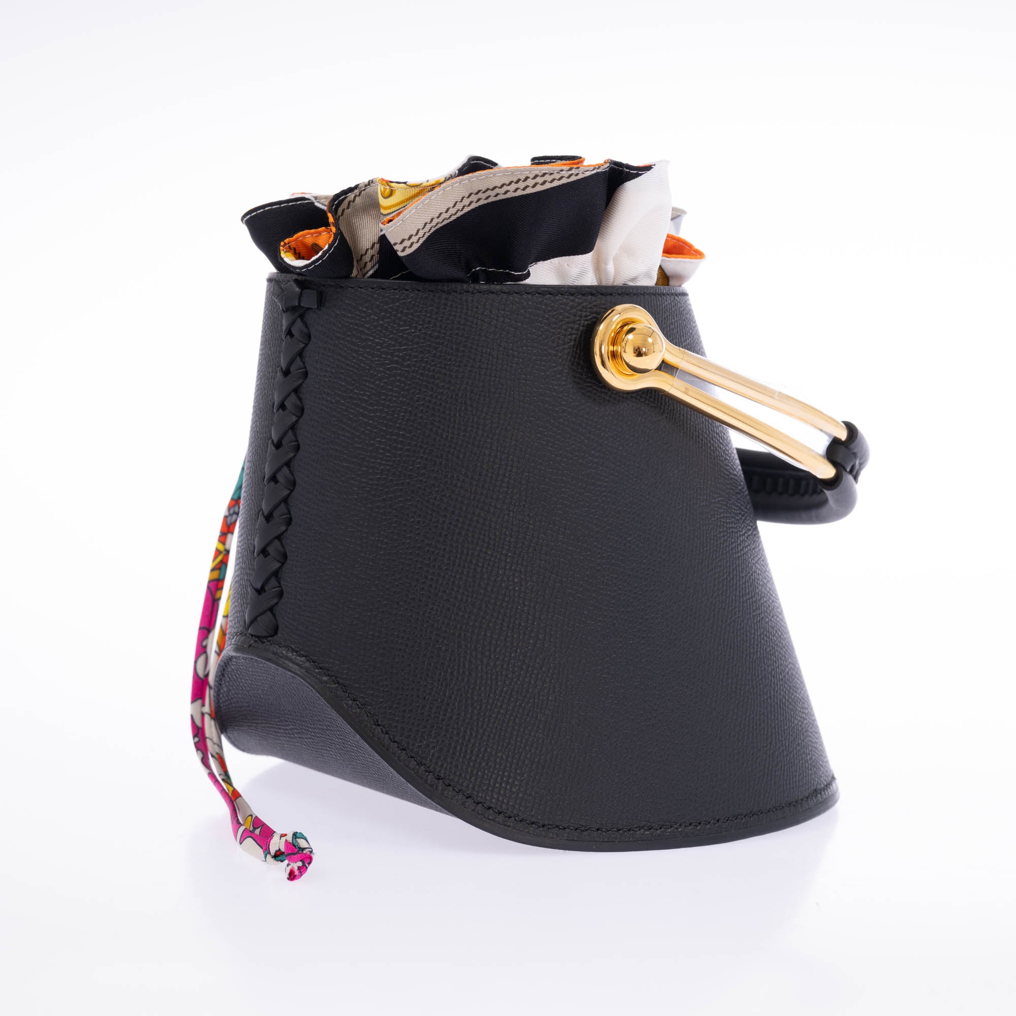 Hermès Sabot Noir Epsom Gold Hardware