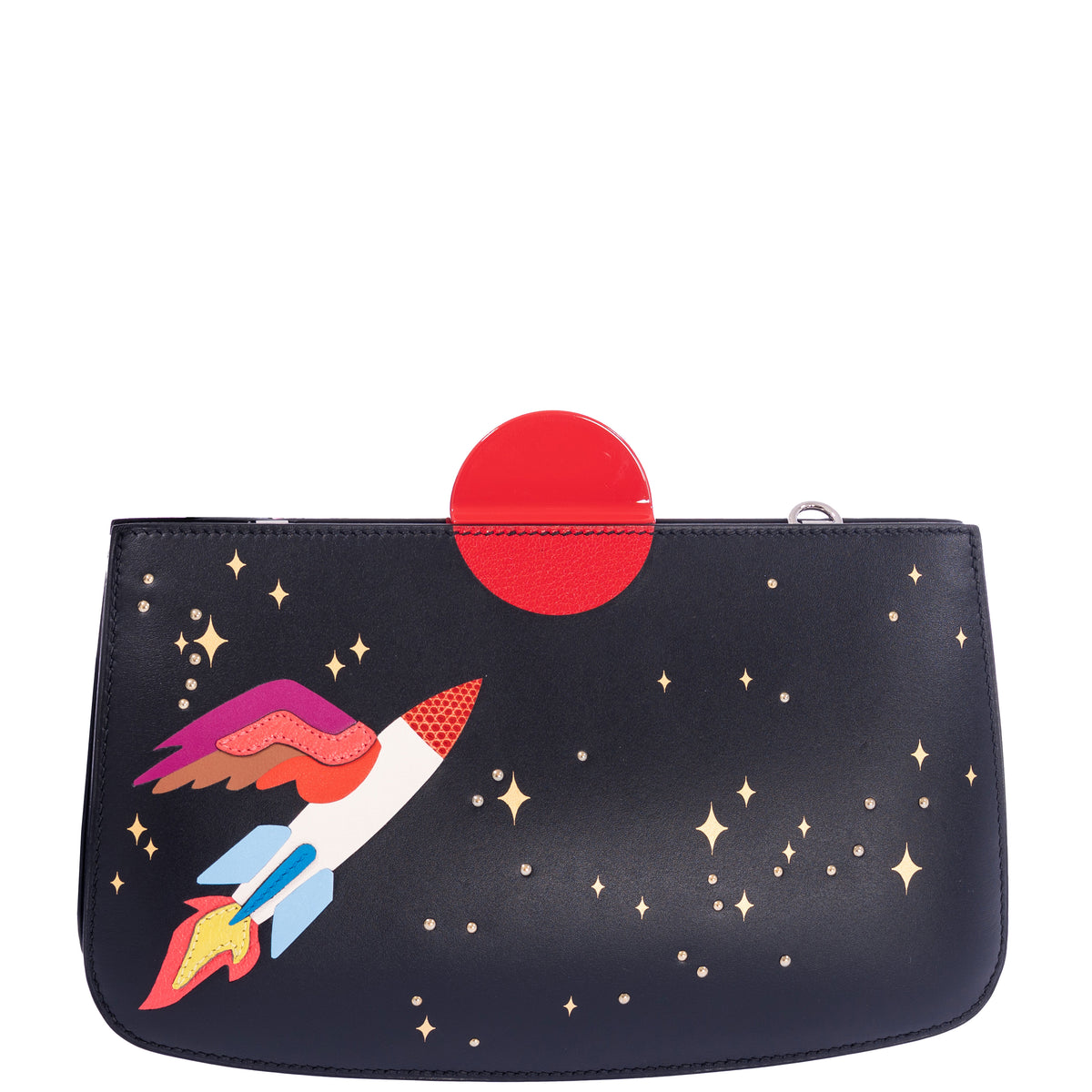 Hermès Sac à Malice Space Bag Black Lizard and Veau Monsieur leather Palladium Hardware