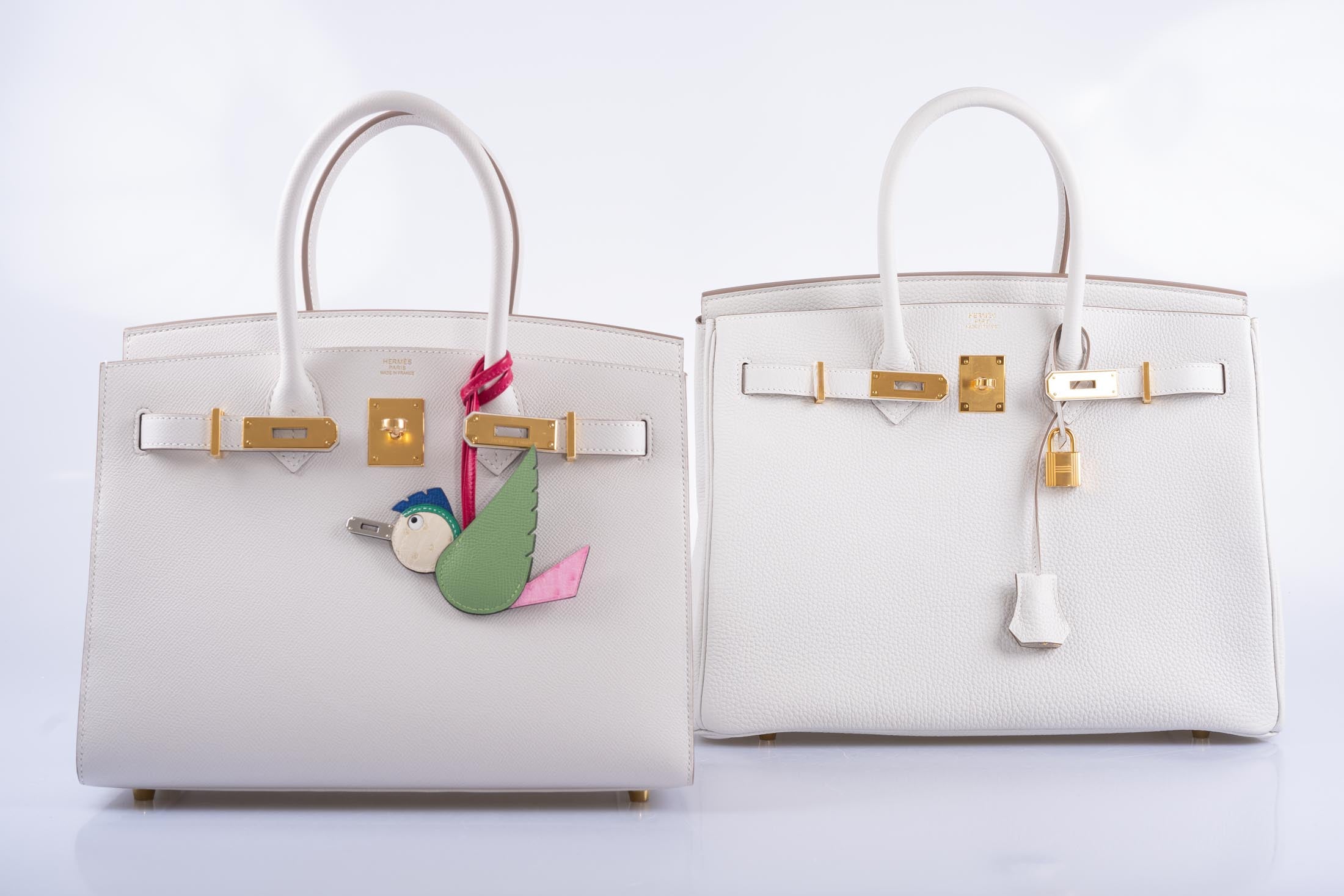 Hermès Sellier Birkin 30 Gris Pale Epsom Gold Hardware