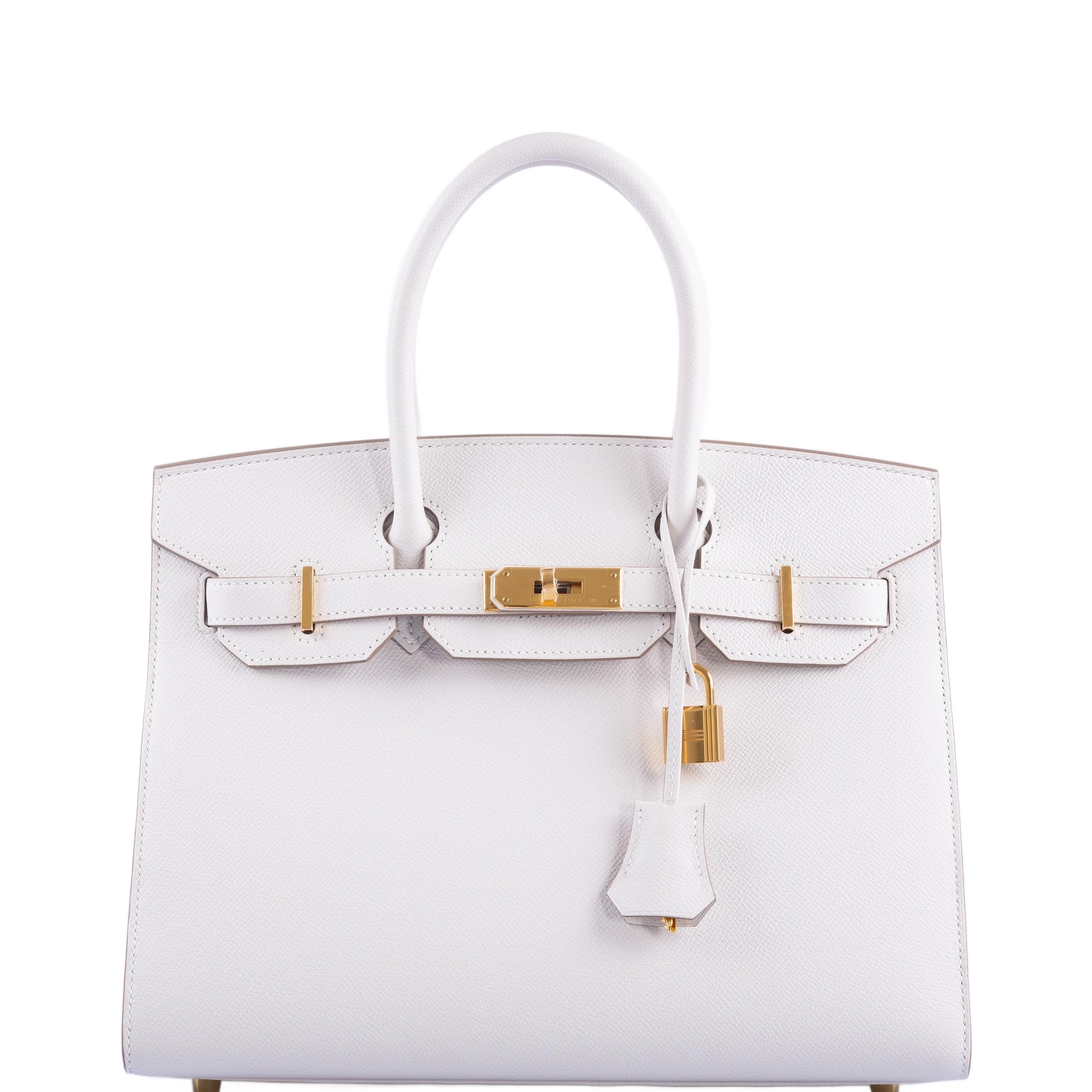 Hermes Sellier Birkin 30 Gris Pale Epsom Gold Hardware