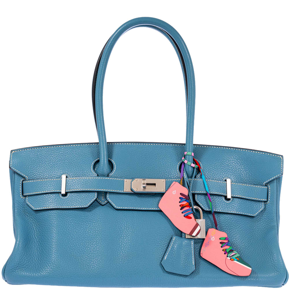 Hermès Shoulder Birkin 42 JPG Bleu Jean Togo Palladium Hardware