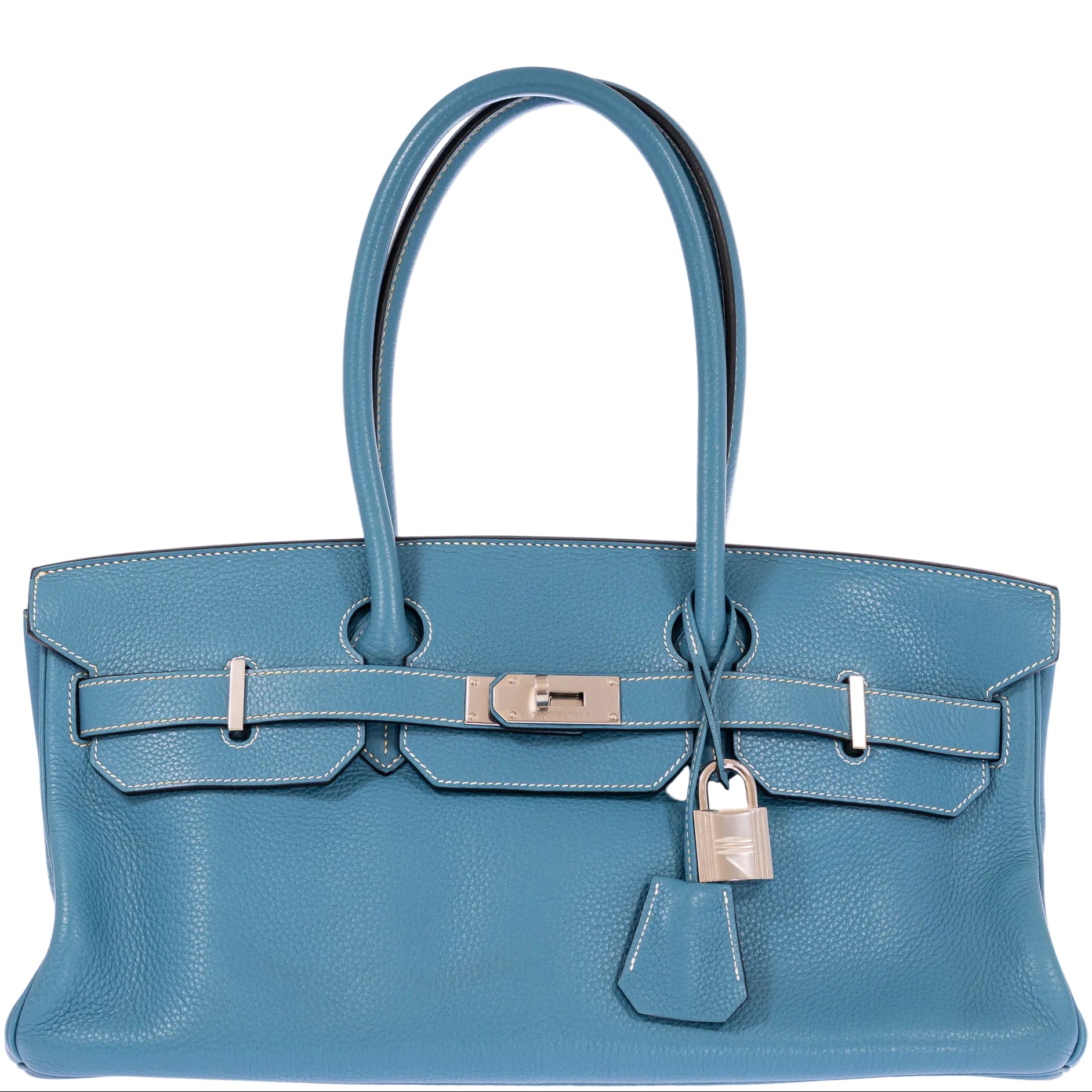 Hermès Shoulder Birkin 42 JPG Bleu Jean Togo Palladium Hardware