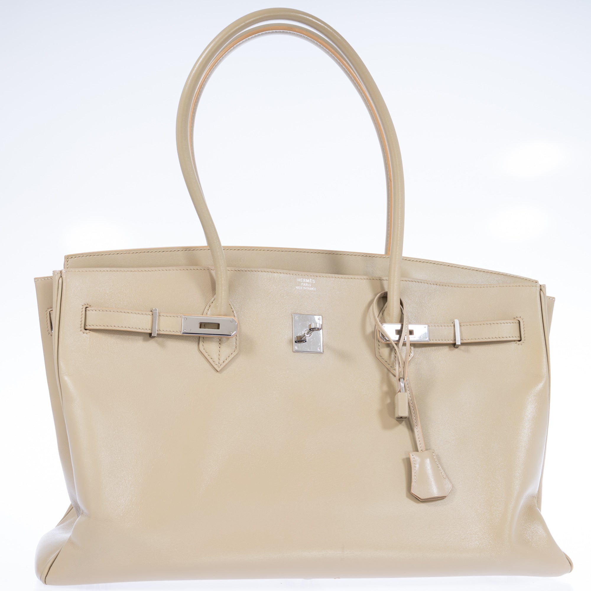 Hermès Shoulder Birkin 45 Sable Smooth Calfskin Palladium Hardware