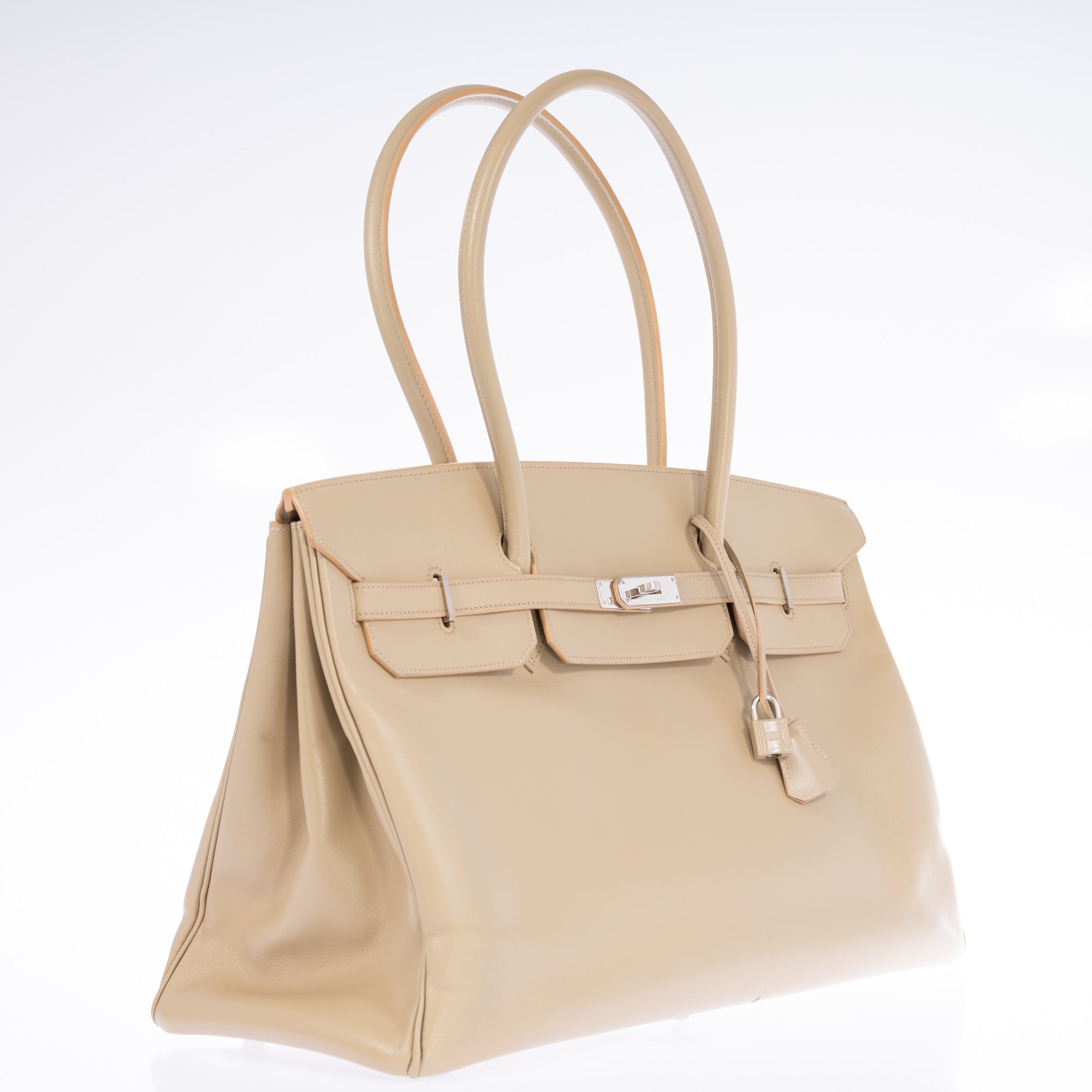 Hermès Shoulder Birkin 45 Sable Smooth Calfskin Palladium Hardware