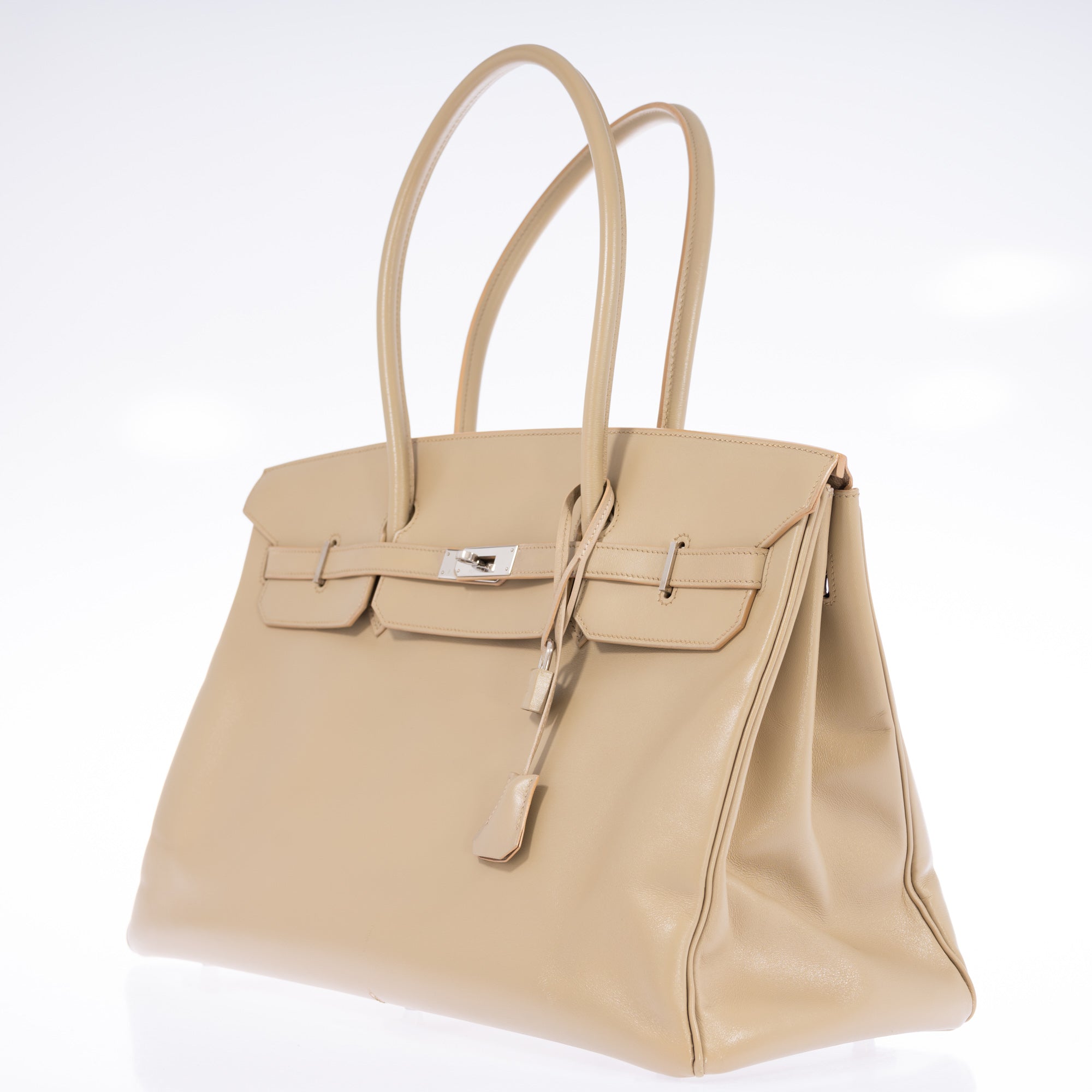 Hermès Shoulder Birkin 45 Sable Smooth Calfskin Palladium Hardware