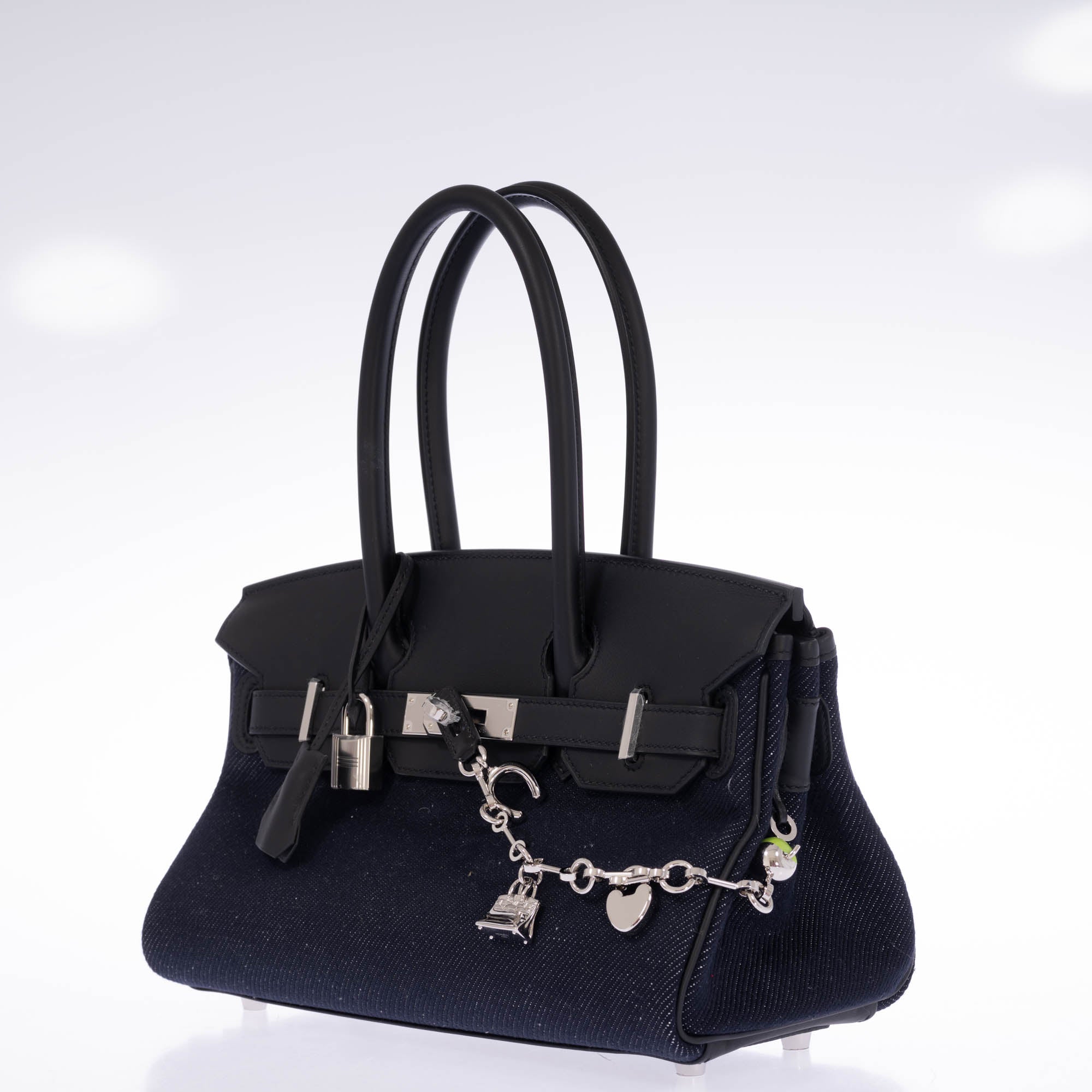 Hermès Shoulder Birkin Light 29 Dark Denim/Noir Swift Palladium
