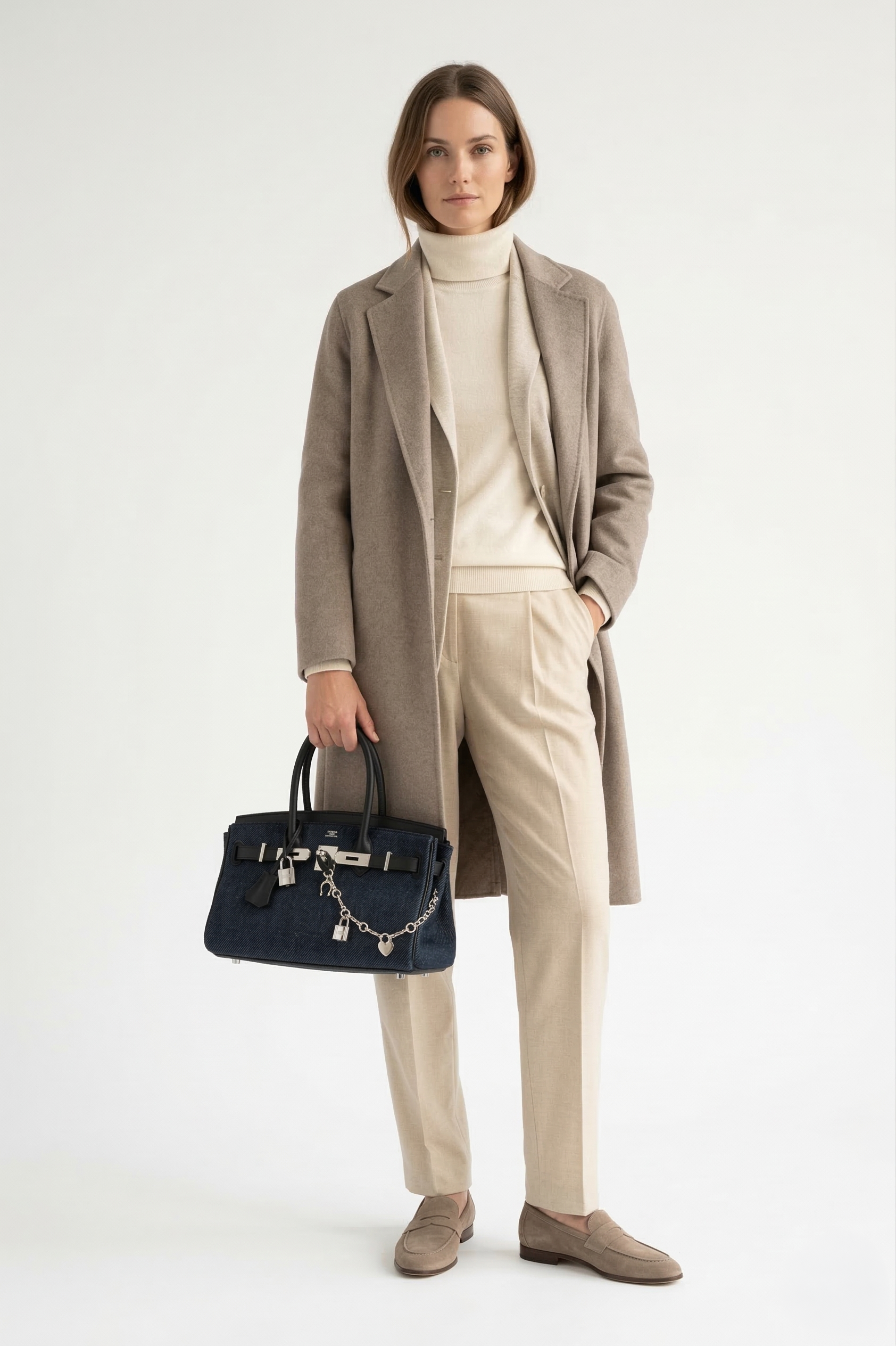 Hermès Shoulder Birkin Light 29 Dark Denim/Noir Swift Palladium Hardware