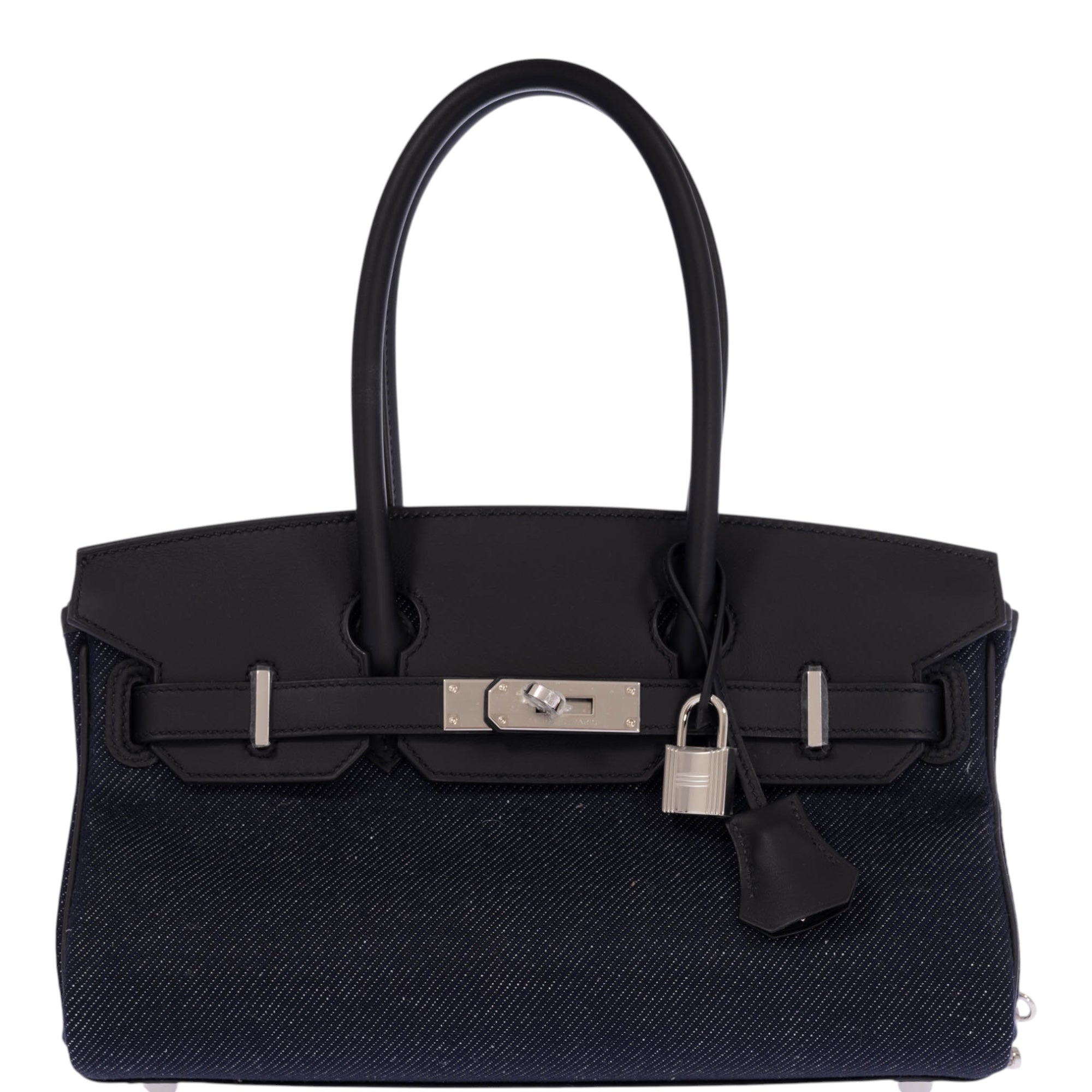 Hermès Shoulder Birkin Light 29 Dark Denim/Noir Swift Palladium