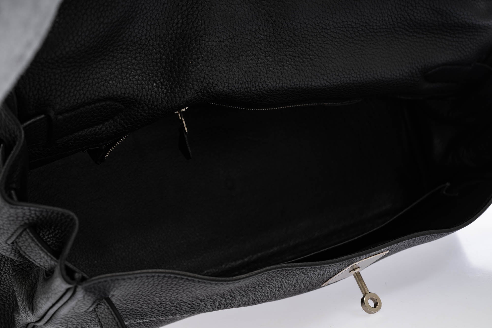 Hermès Shoulder Kelly 42 JPG Noir Clemence Palladium Hardware