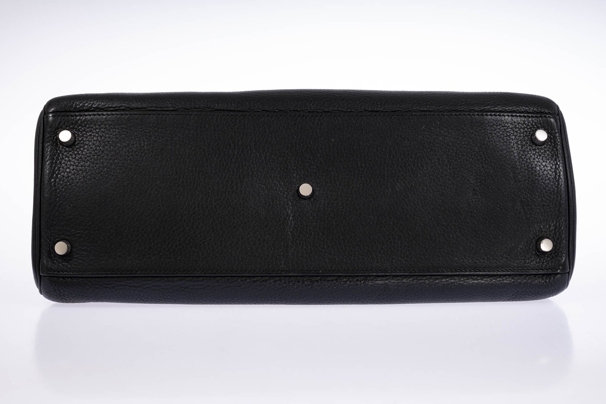 Hermès Shoulder Kelly 42 JPG Noir Clemence Palladium Hardware