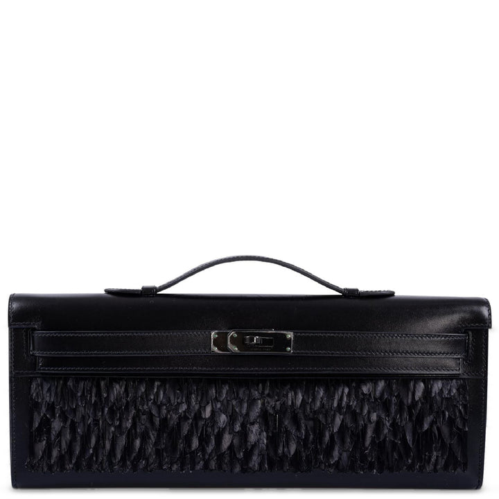 Hermès So Black Feather Kelly Cut Black Box PVD Hardware