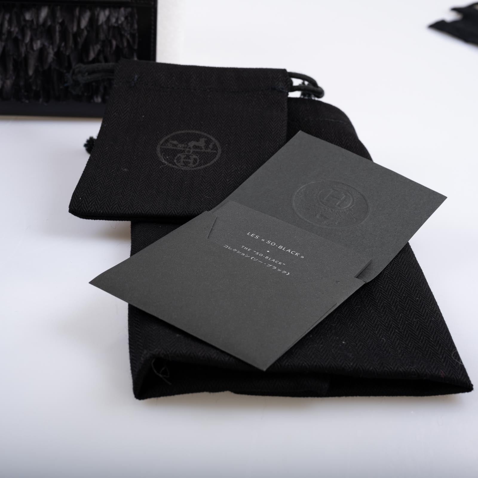 Hermès So Black Feather Kelly Cut Black Box PVD Hardware