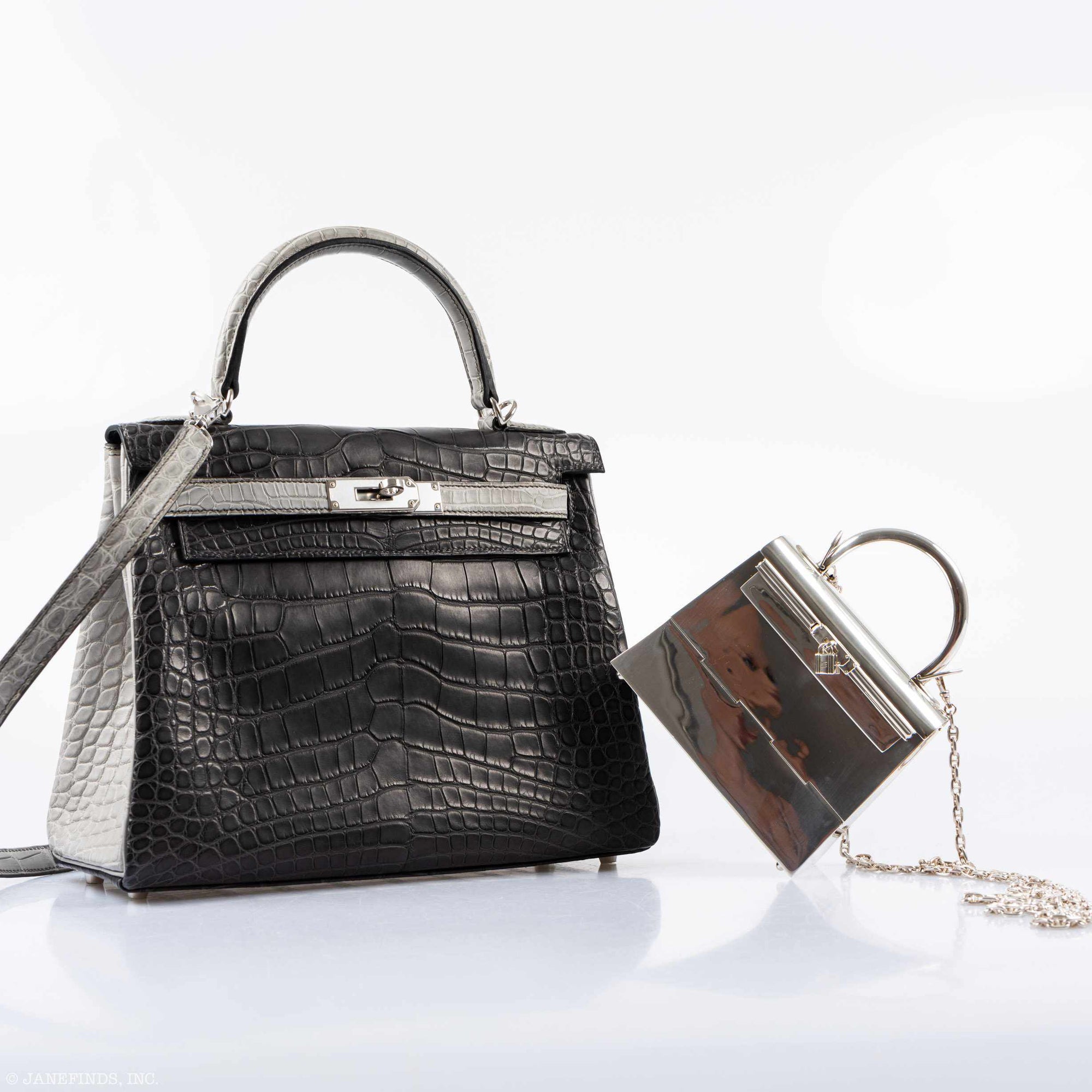 Hermès Miniature Kelly Sterling Silver Chaîne d'Ancre Strap