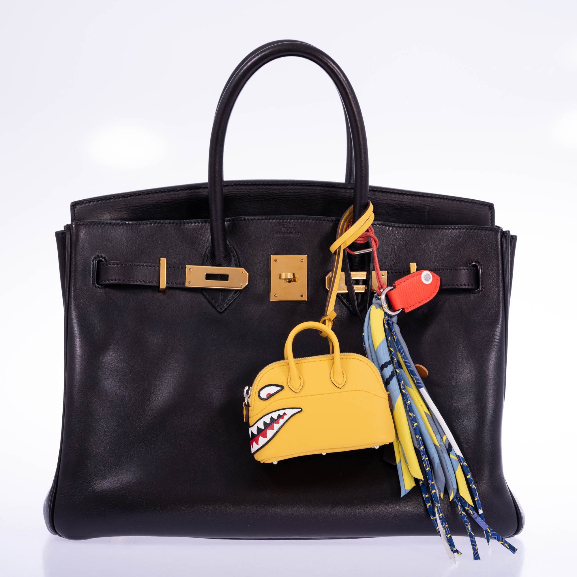 Hermès Vintage Birkin 35 Black Box Leather Gold Hardware