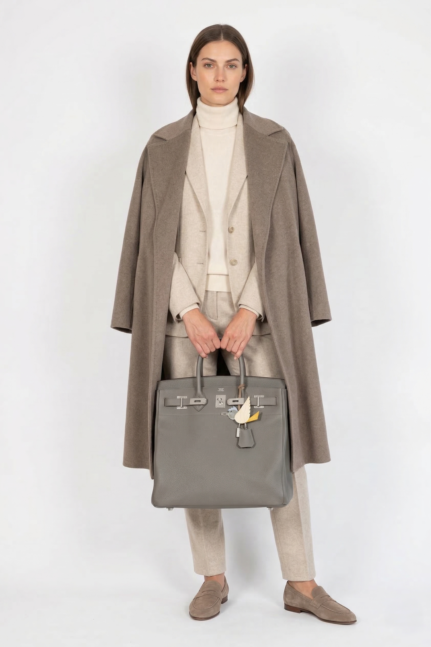 Hermès HAC Birkin 40 Etain Togo Palladium Hardware