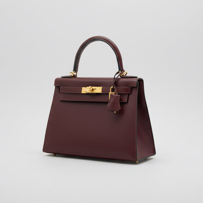 Hermès Kelly 28 Sellier Rouge H Sombrero Leather Gold Hardware