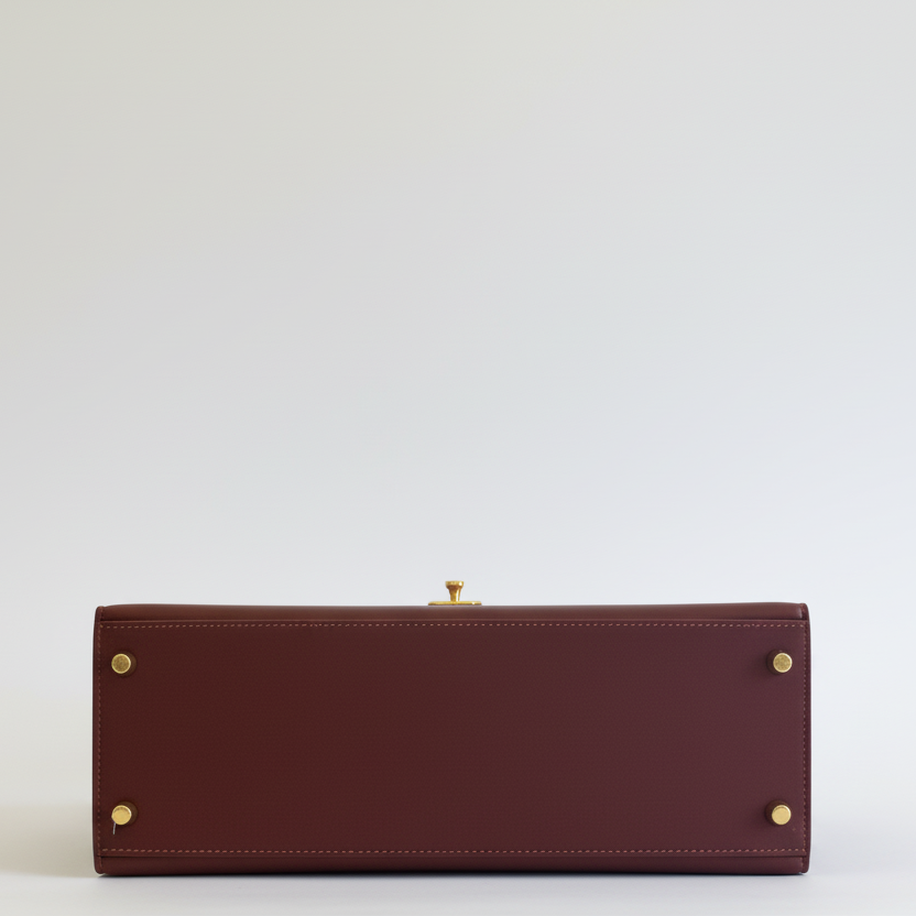 Hermès Kelly 28 Sellier Rouge H Sombrero Leather Gold Hardware