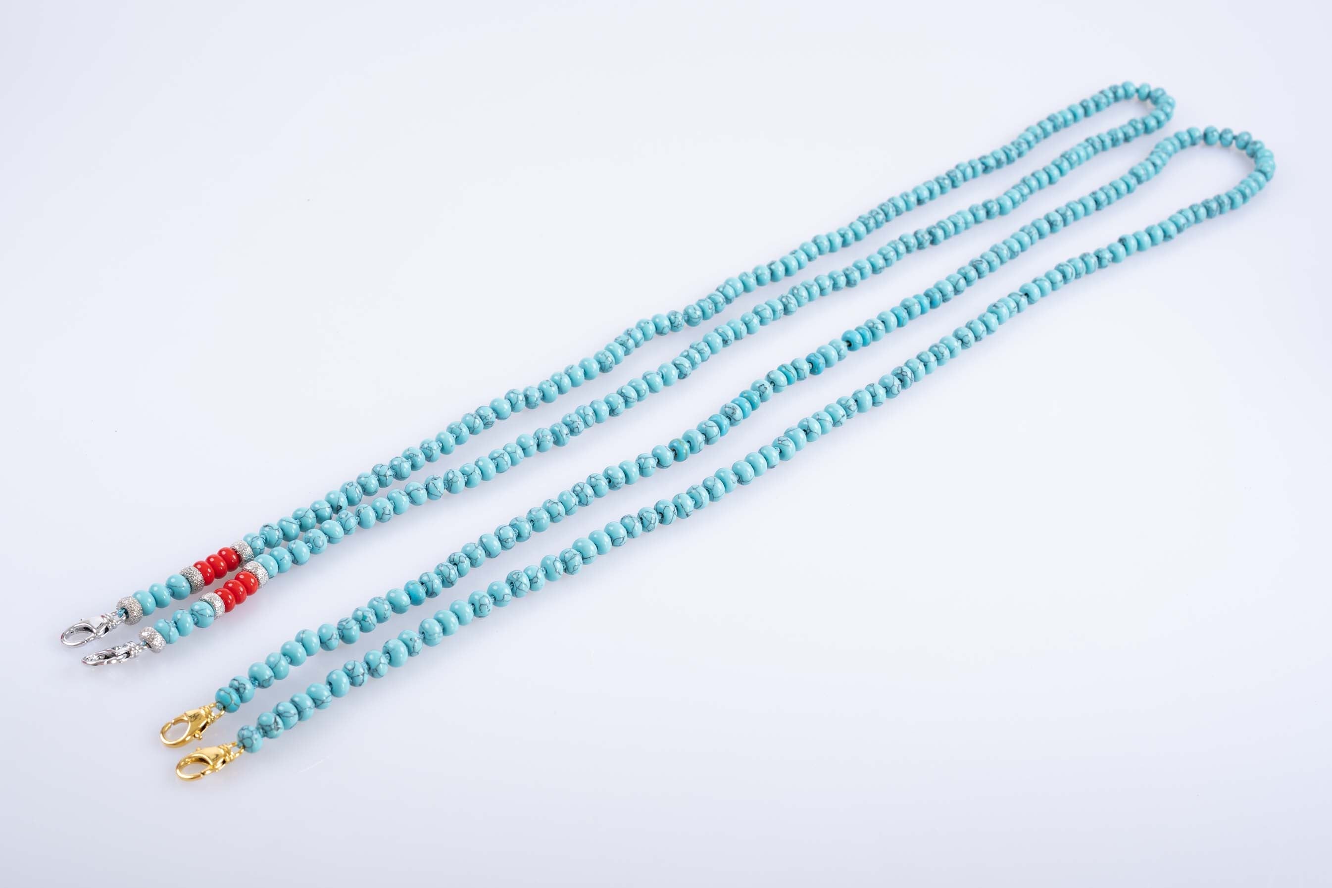 JaneFinds Beaded Semi-Precious Stone Crossbody Chain