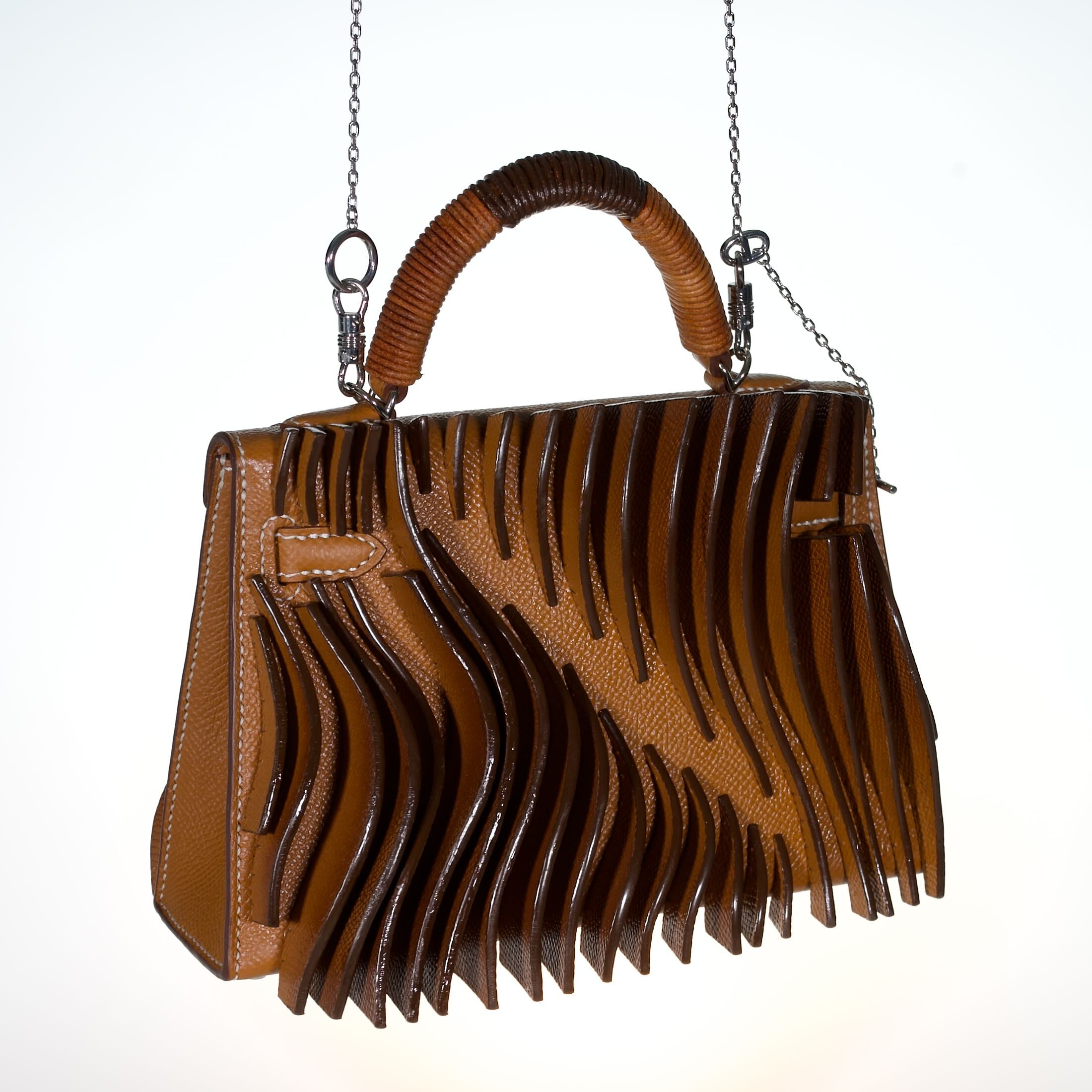 Jay Ahr “Relief” Act I Hermès Mini Kelly II Gold with Palladium Hardware