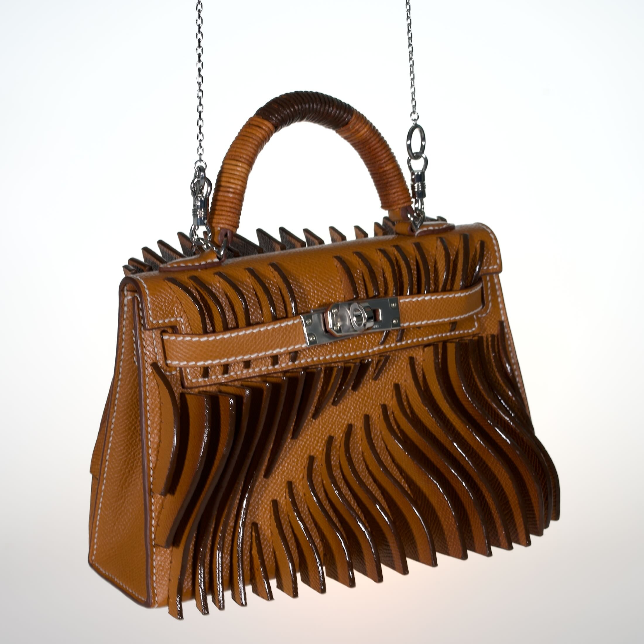 Jay Ahr “Relief” Act I Hermès Mini Kelly II Gold with Palladium Hardware