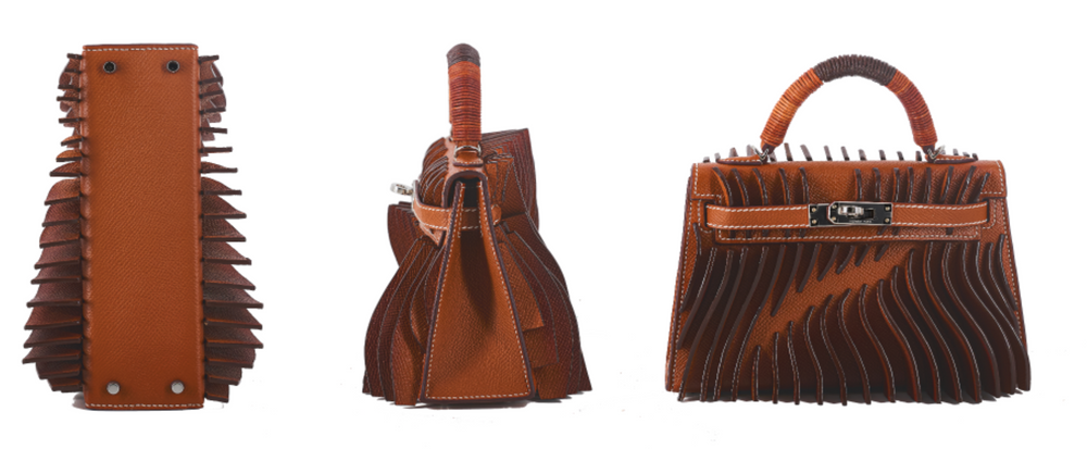 Jay Ahr “Relief” Act I Hermès Mini Kelly II – Orange Palladium Hardware