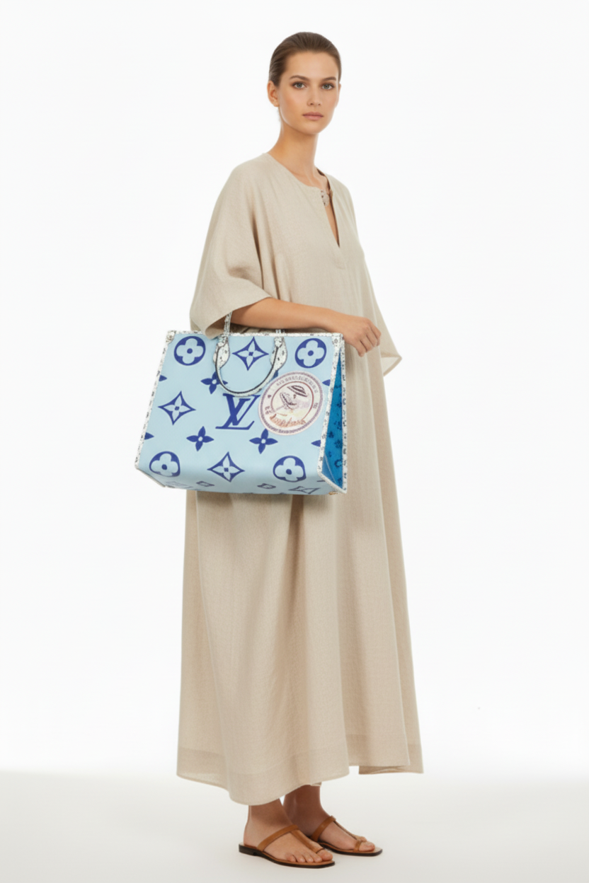 Louis Vuitton OnTheGo GM Hamptons Monogram Giant Blue