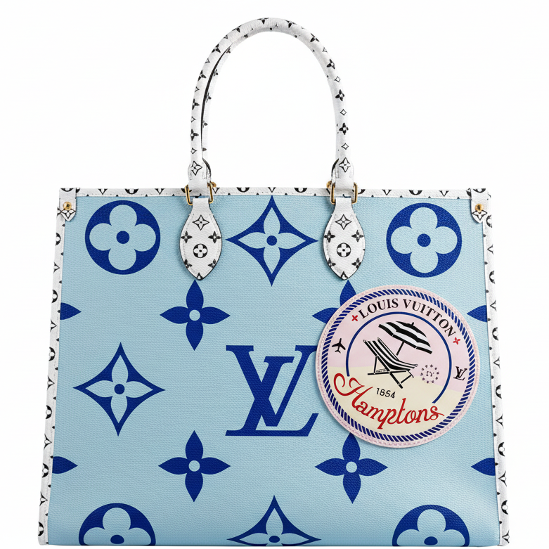 Louis Vuitton OnTheGo GM Hamptons Monogram Giant Blue