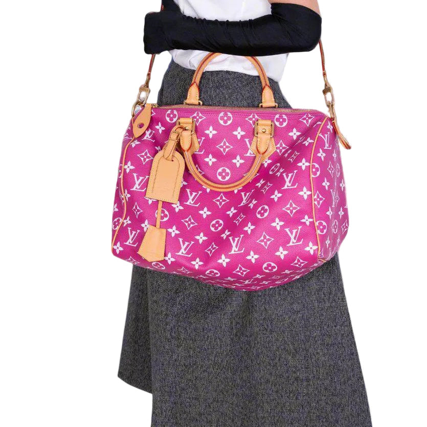 Louis Vuitton Speedy P9 Bandoulière 40 Pink Agate Monogram Leather