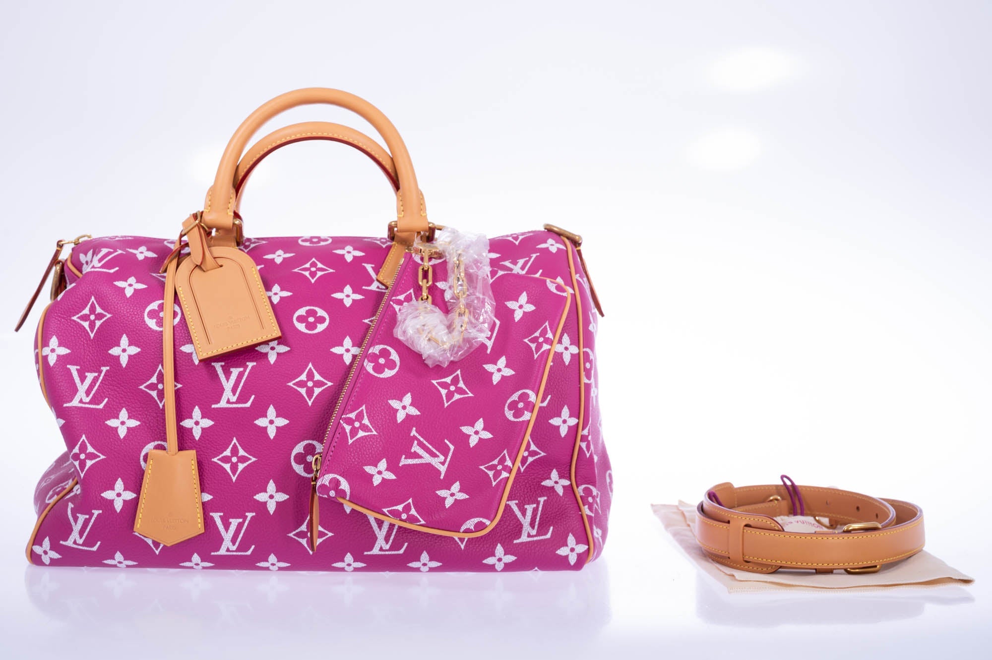 Louis Vuitton Speedy P9 Bandoulière 40 Pink Agate Monogram Leather
