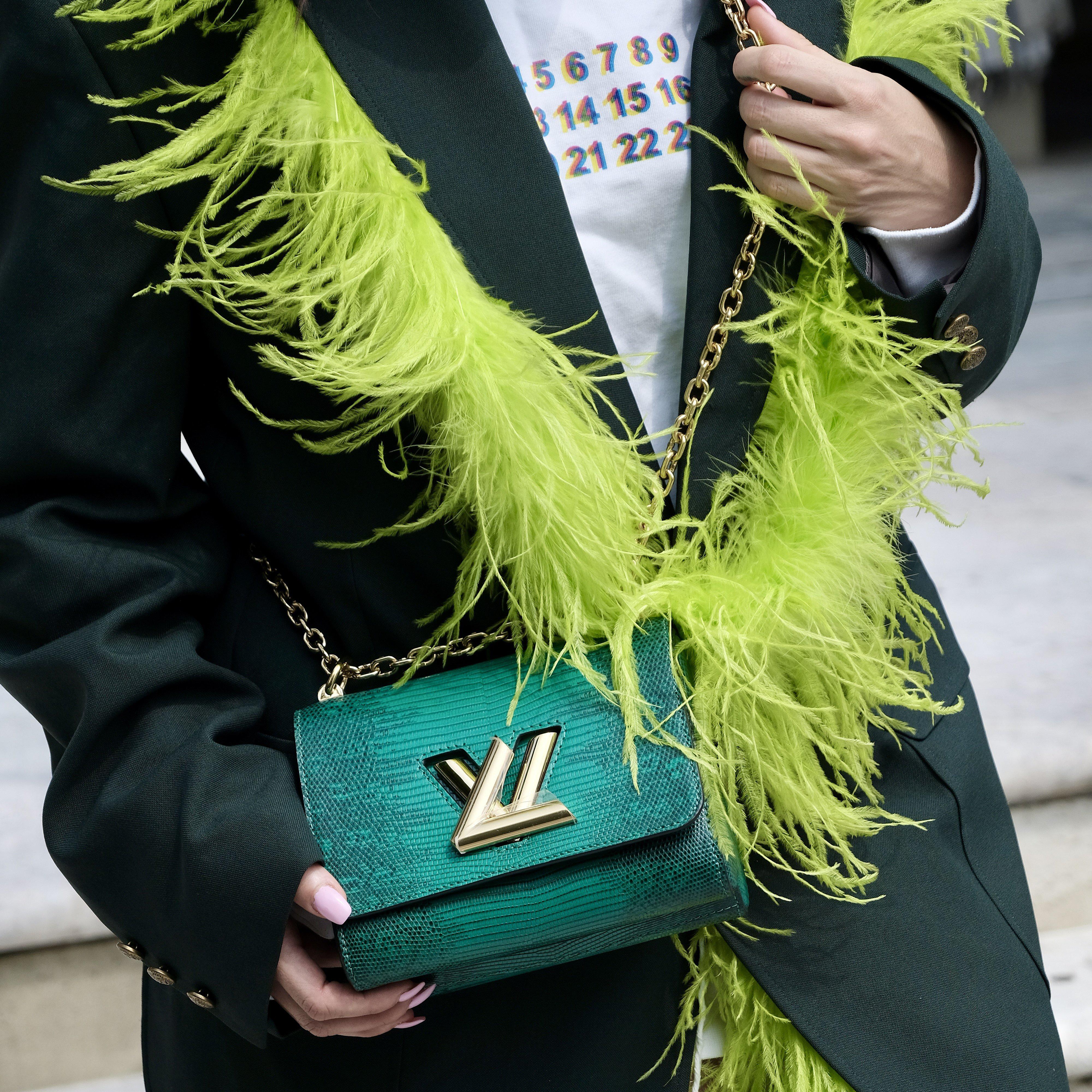 Louis Vuitton Twist PM Vert Emerald Ombre Lizard Gold Hardware