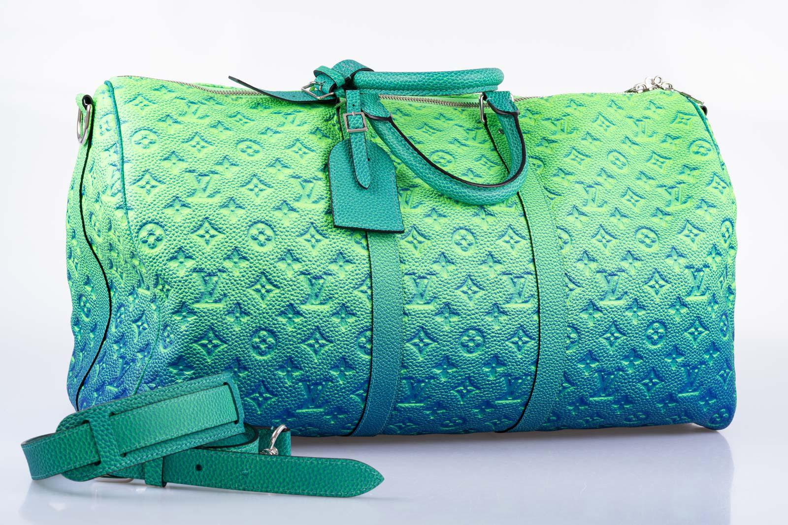Louis Vuitton x Virgil Abloh Bandoulière 50 Blue Green Monogram