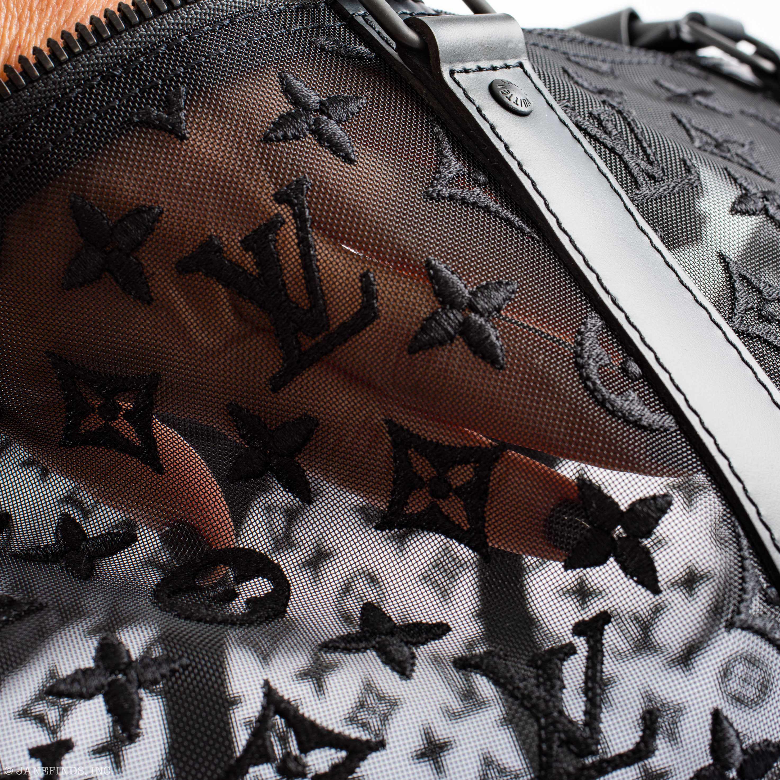 Louis Vuitton x Virgil Abloh Keepall 50 Bandouliere Black Monogram Mesh