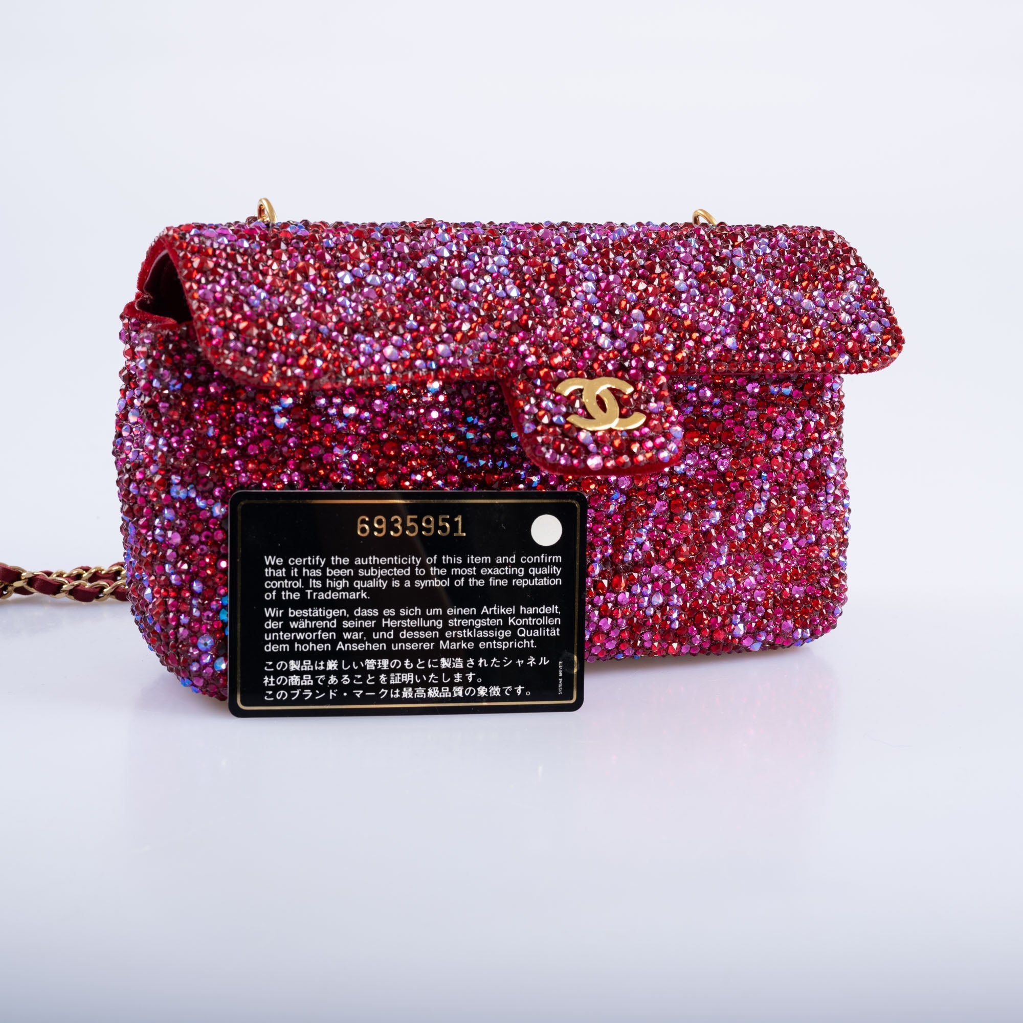 Vintage Chanel Camellia Flap Bag: A Dazzling Masterpiece with Custom Swarovski Crystals