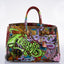 Vintage Hermès ‘Graffiti’ Birkin 35 Custom Painted Box Leather with Gold Hardware - 1998, B Square, Artwork 2021.