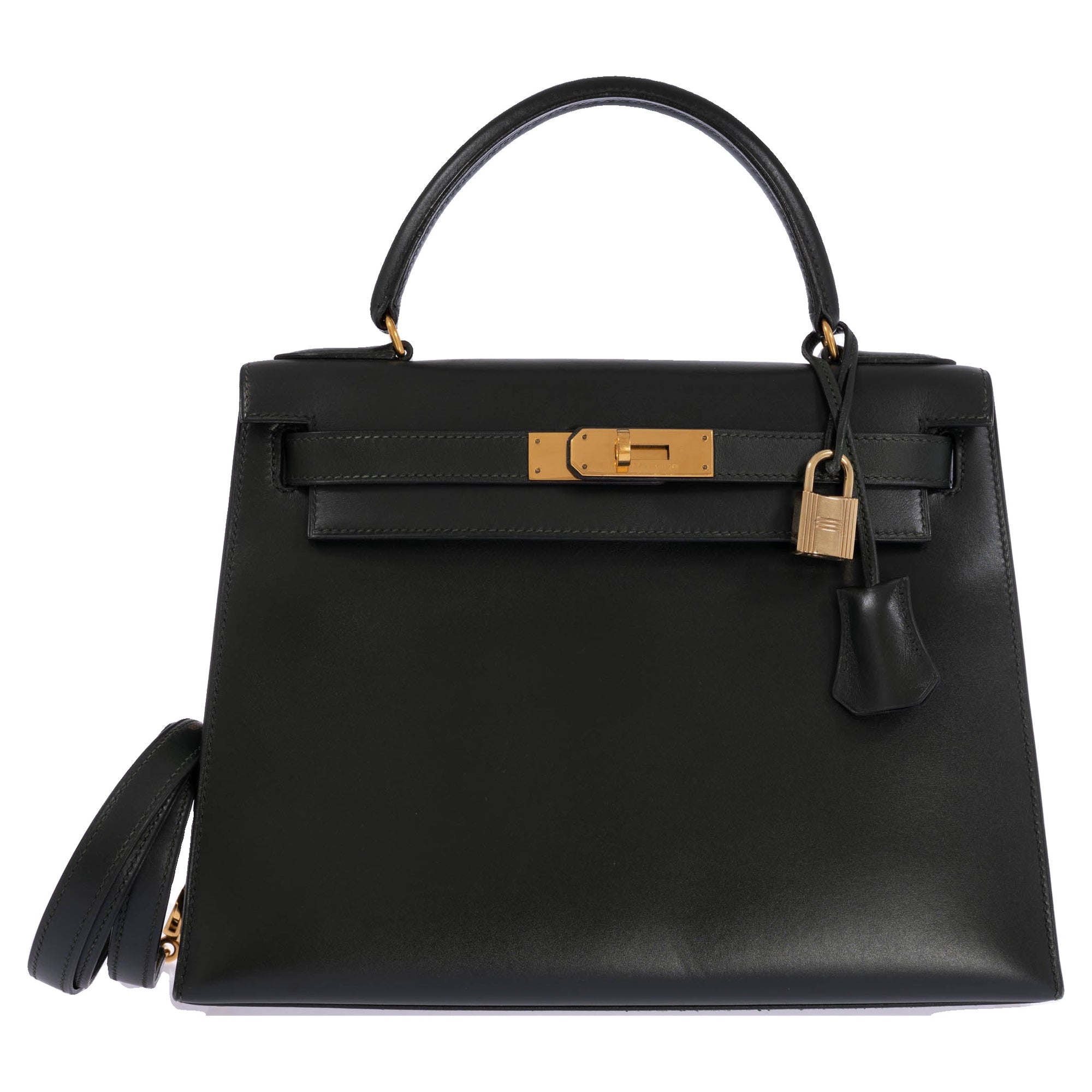Hermès Kelly 28 Sellier Vert Anglais Box Calf Gold Hardware
