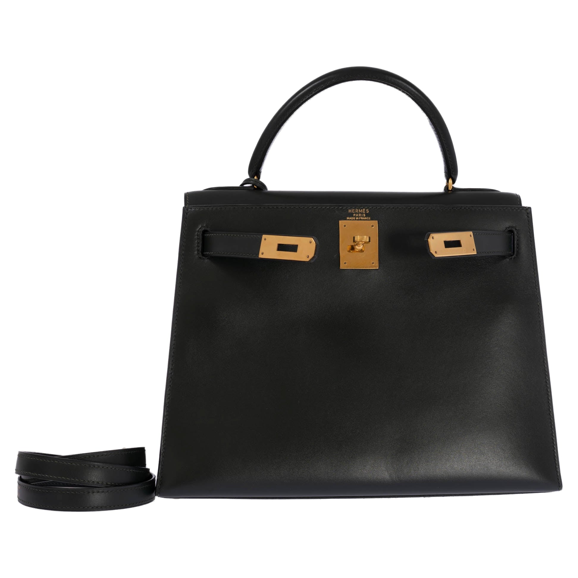 Hermès Kelly 28 Sellier Vert Anglais Box Calf Gold Hardware