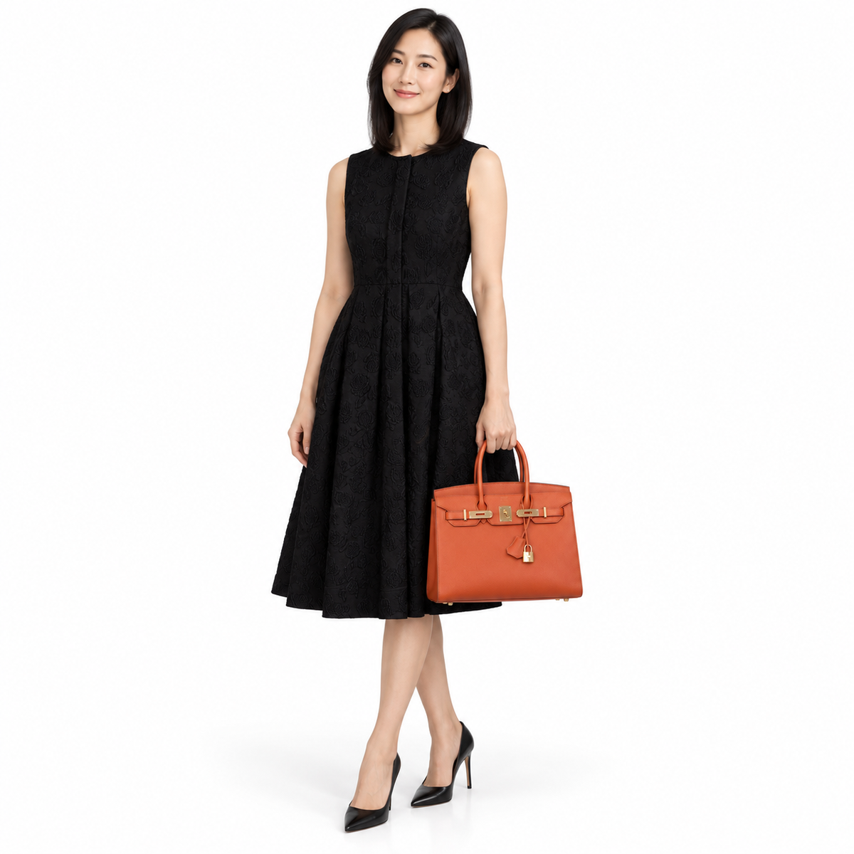 Hermès Birkin 30 Sellier Terre Battue Epsom Leather Gold Hardware — studio model view