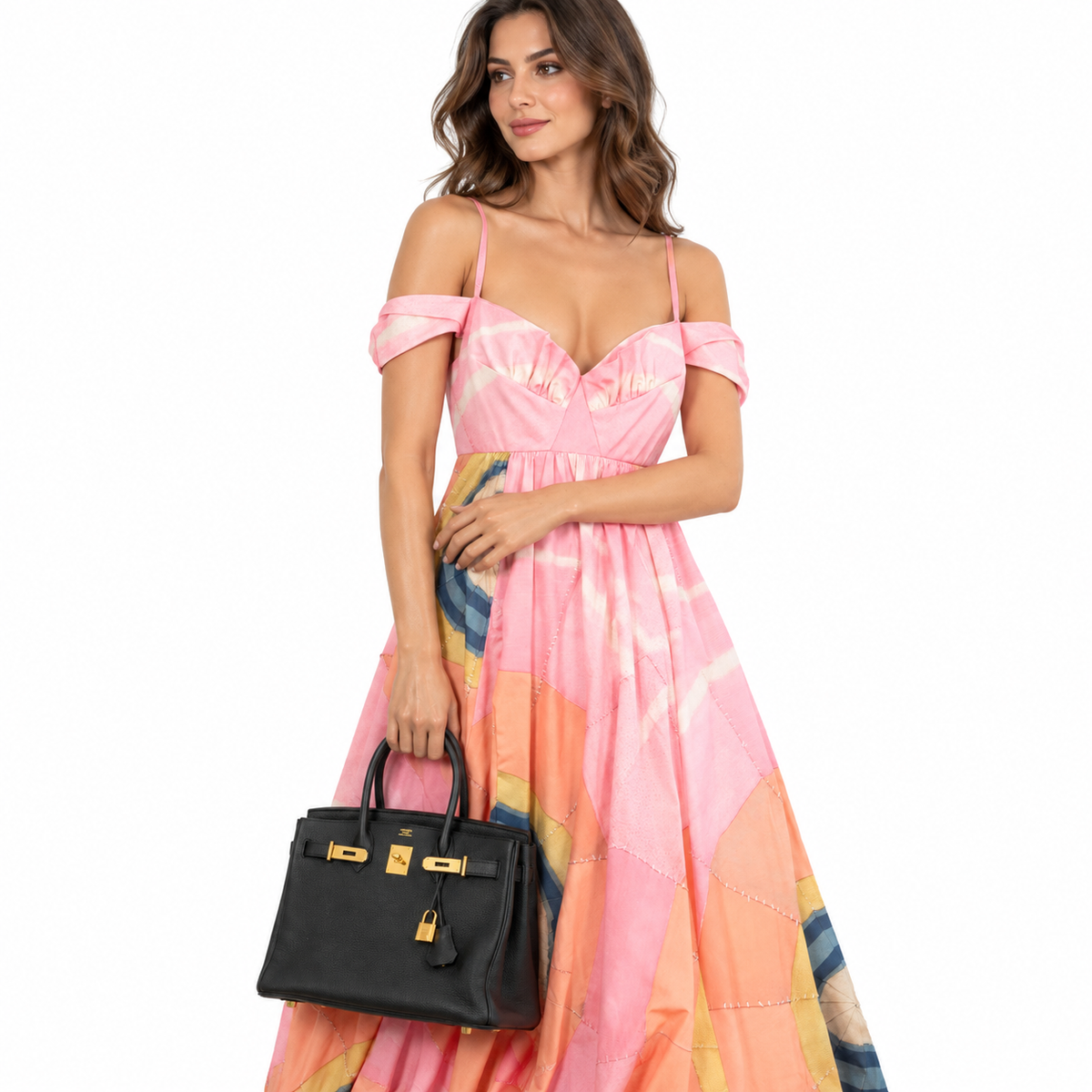 Hermès Birkin 30 Black Togo Gold Hardware - 2018, C — human model studio view 2