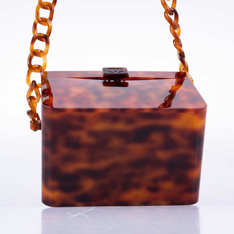 CHANEL Tortoiseshell Bakelite Mini Box Bag 1994-1996