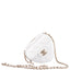 Chanel CC In Love Clutch with Chain White Quilted Lambskin Gold Hardware, 2022