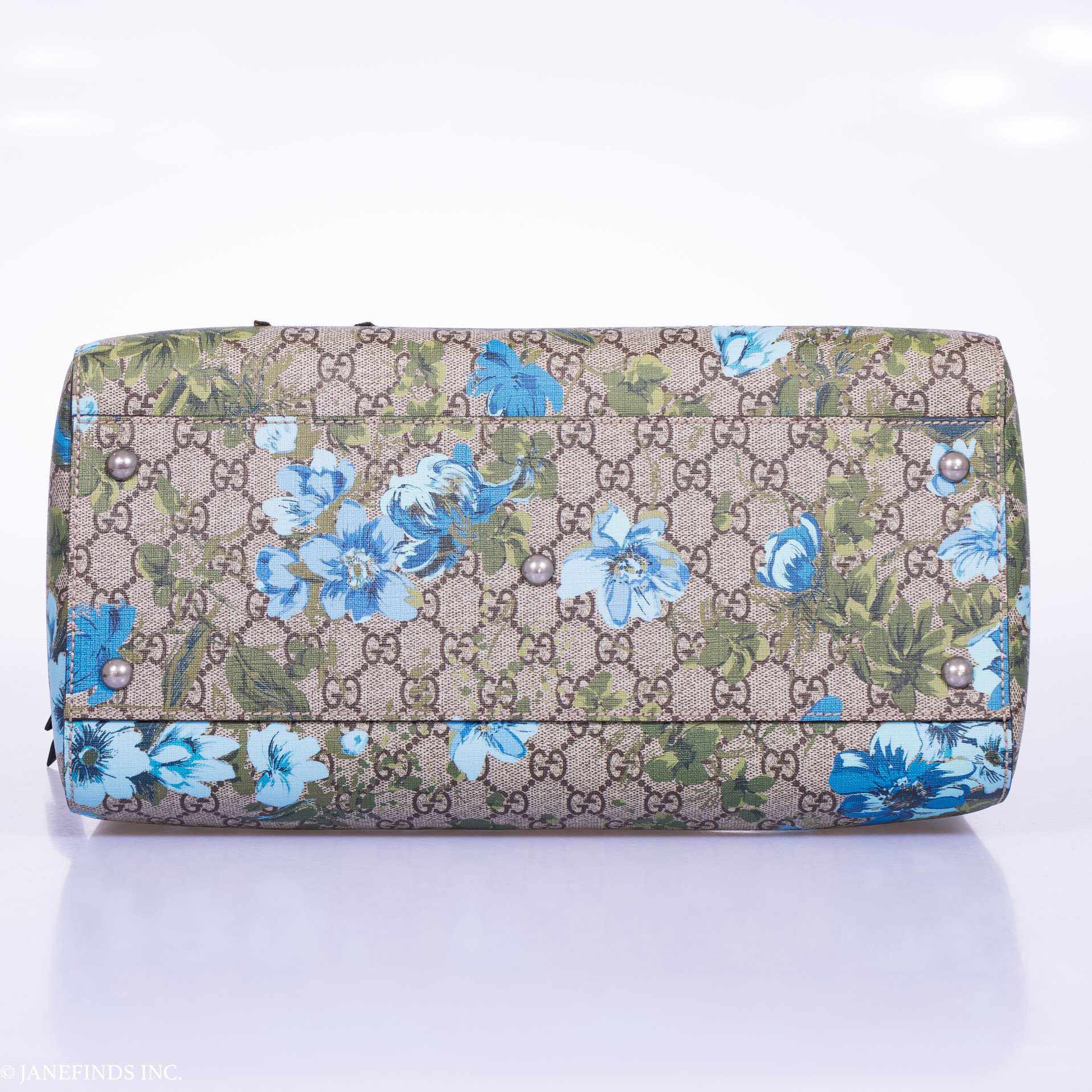 Gucci Linea A Butterfly Embroidered Boston Bag