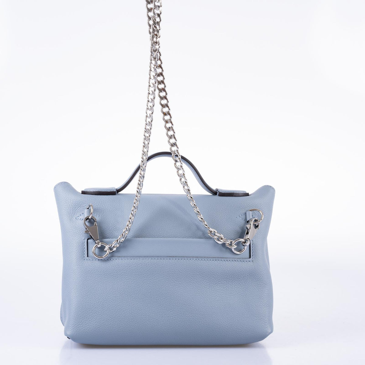 Hermès 24/24 21 Bleu Lin Evercolor/Swift Palladium Hardware