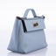 Hermès 24/24 21 Blue Lin Evercolor and Swift Leather Palladium Hardware