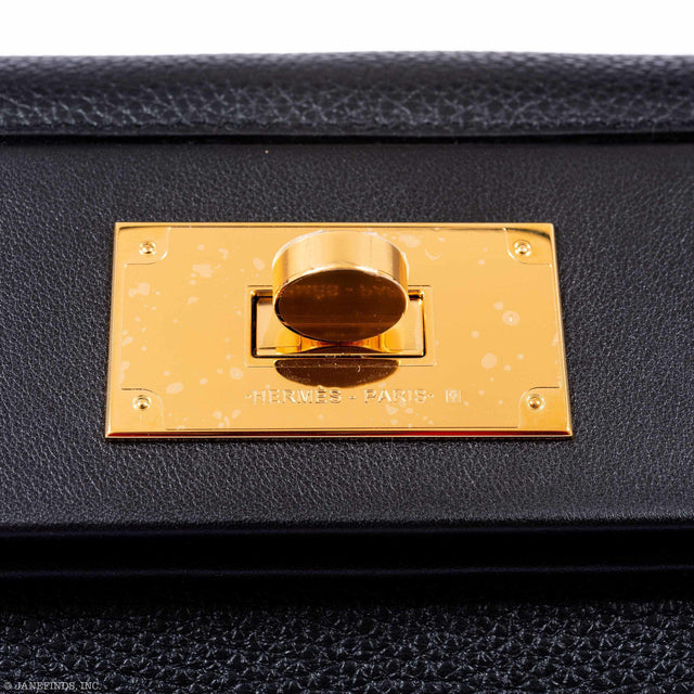 Hermès 24/24 29 Black Swift & Togo Gold Hardware – JaneFinds