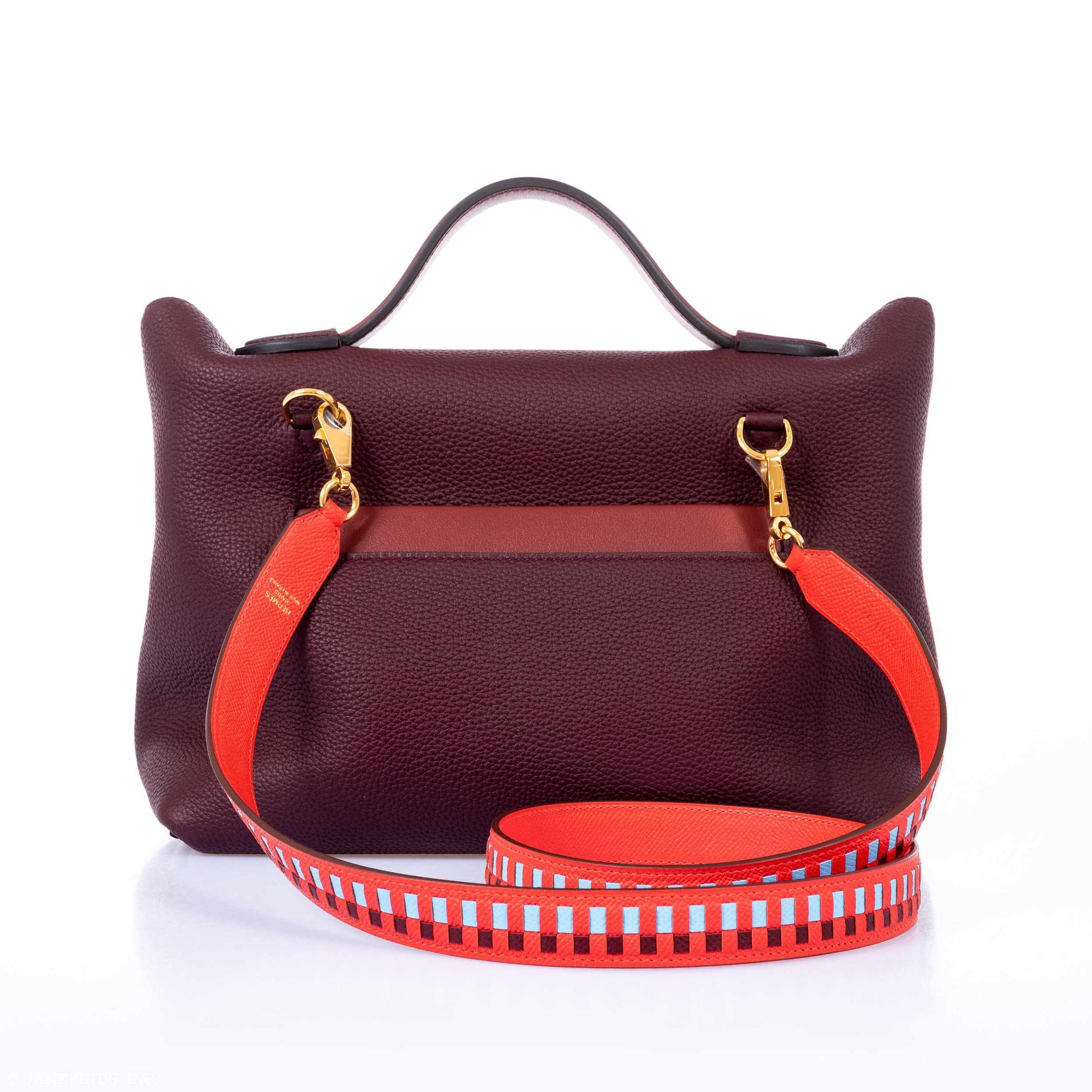 Hermès 24/24 29 Bordeaux & Rouge H Swift & Togo Gold Hardware