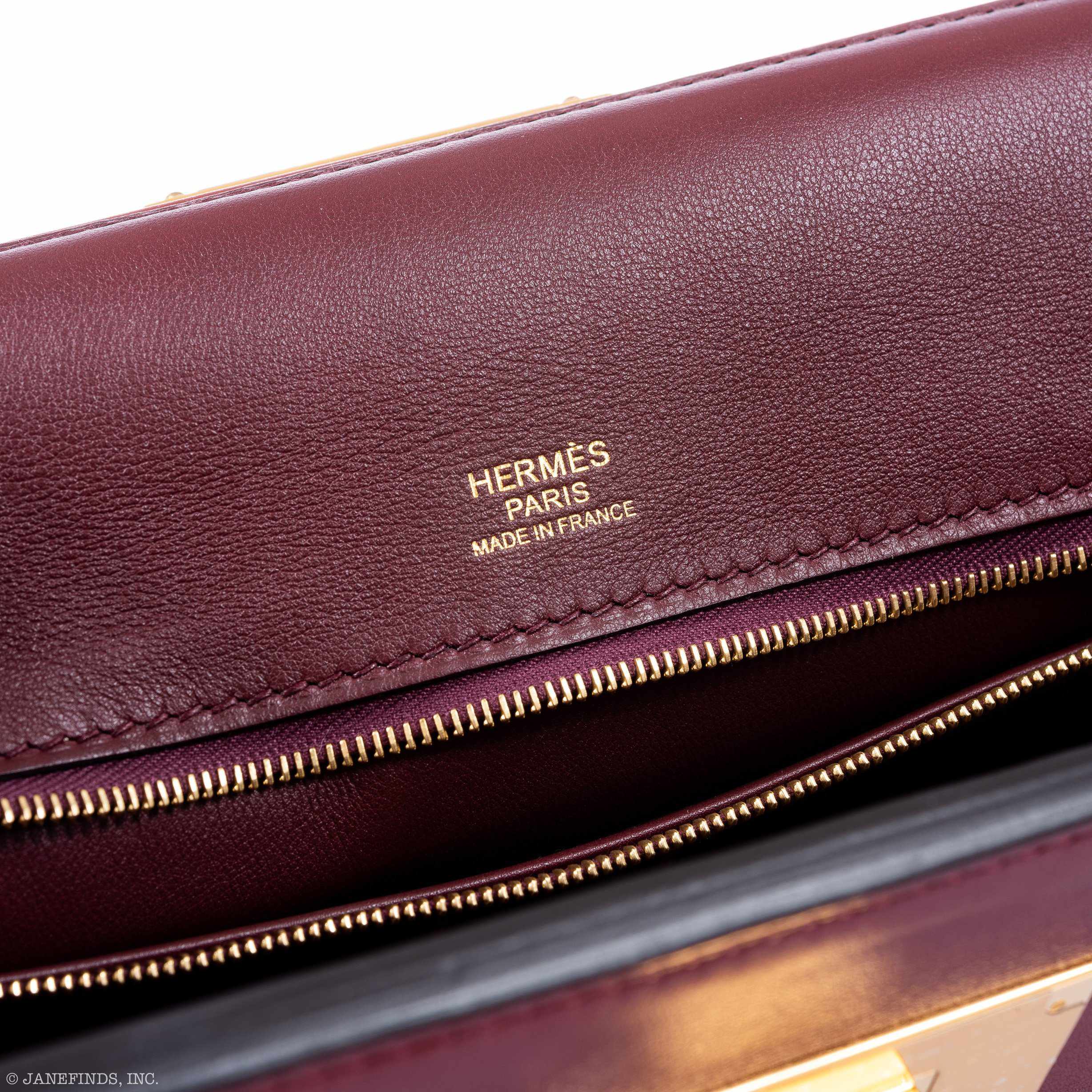 Hermès 24/24 29 Bordeaux & Rouge H Swift & Togo Gold Hardware