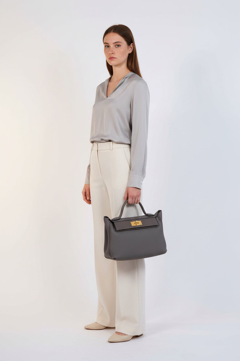 Hermès 24/24 29 Étain Swift and Togo Gold Hardware