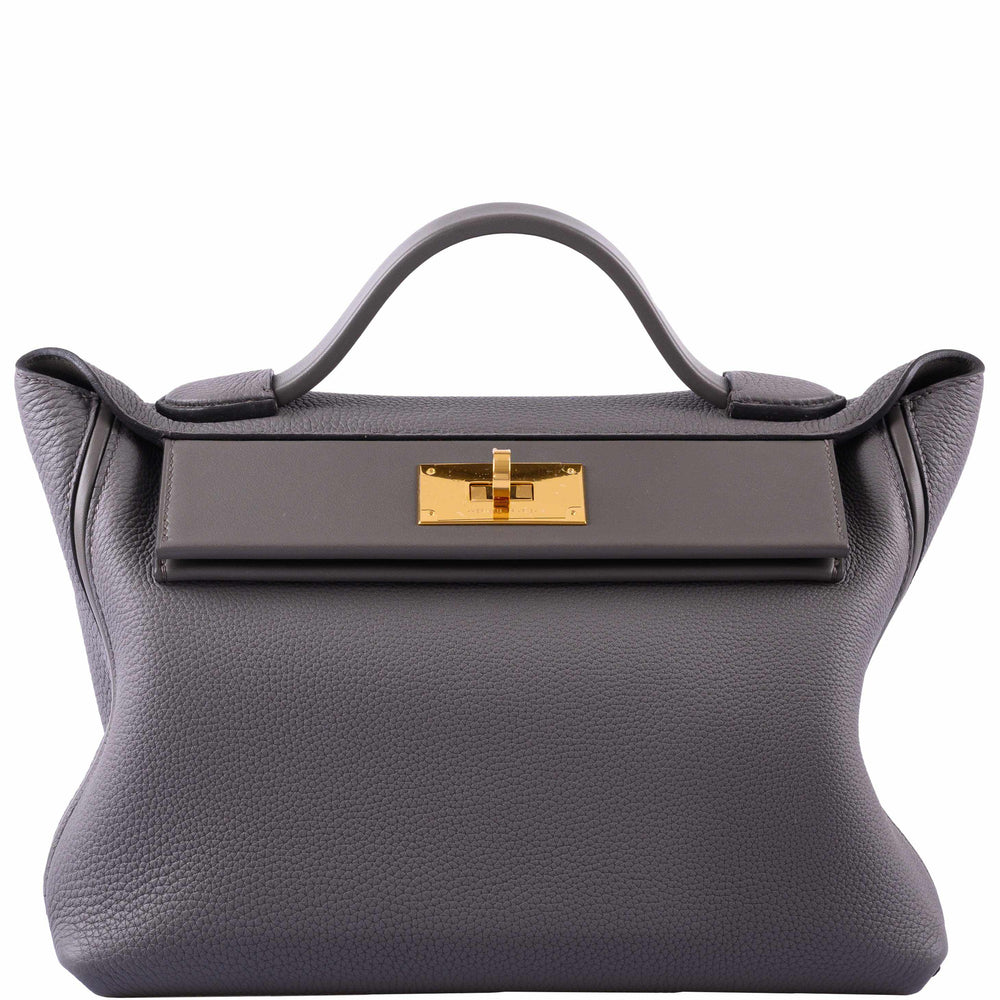 Hermès 24/24 29 Étain Swift and Togo Gold Hardware